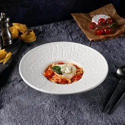 Тарелка глубокая 220 мл d 27 см h6,5 см для пасты White Raw Wood P.L. Proff Cuisine [4]