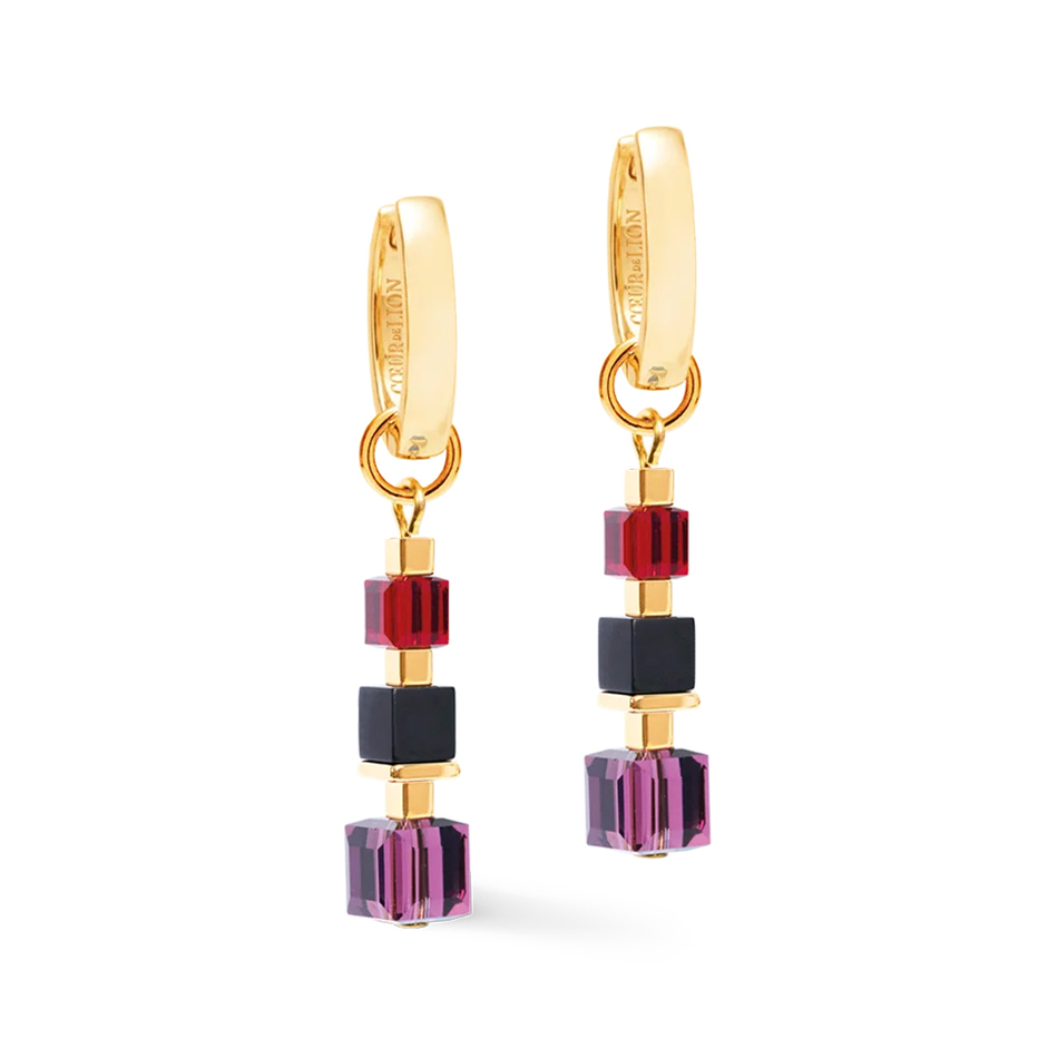 Серьги Coeur de Lion Hoop Red-Purple 3034/21-0308