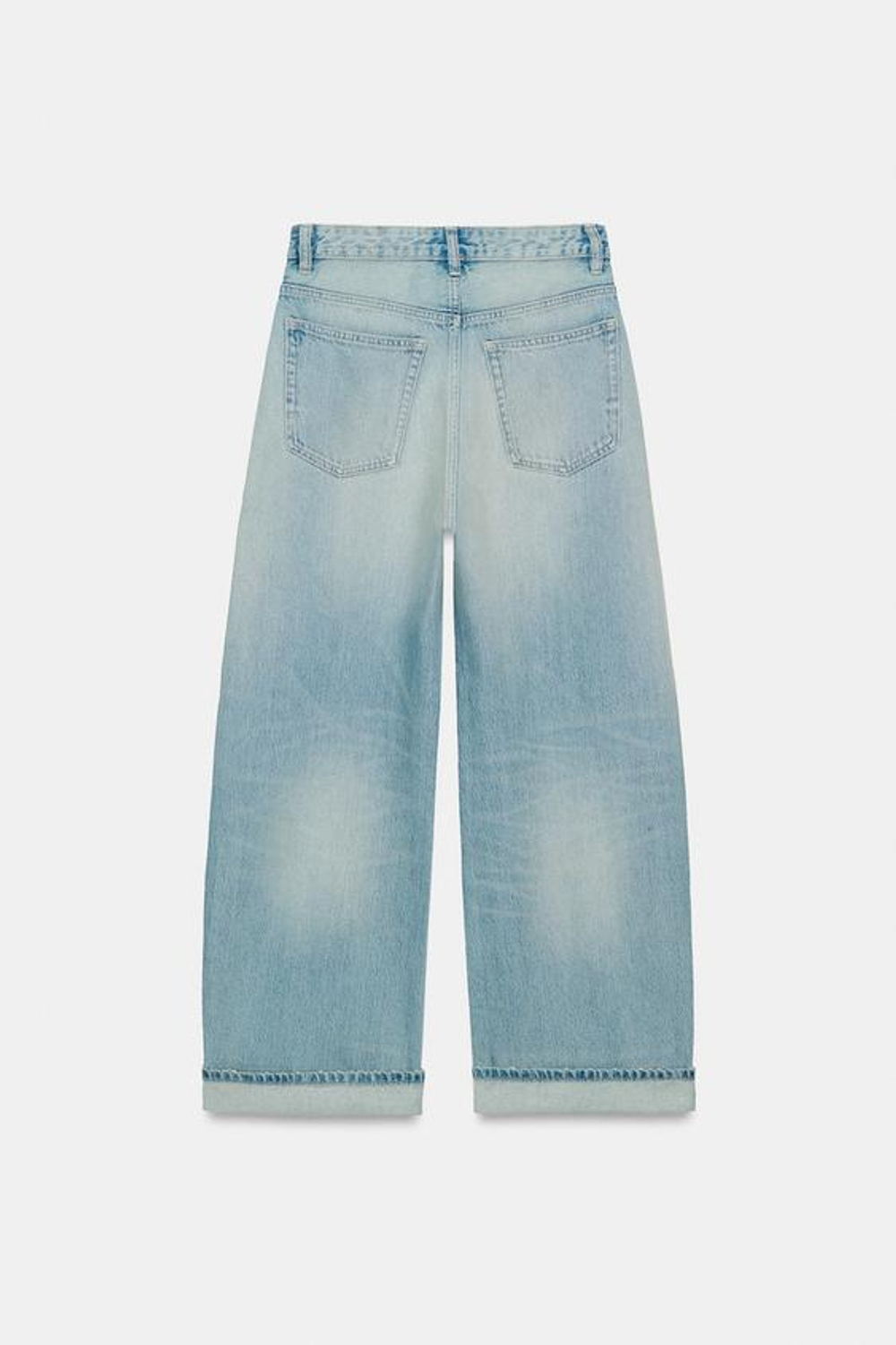 TRF СКЛАДНЫЕ ДЖИНСЫ С НИЖНЕЙ ЛИНИЕЙ ТАЛИИ - zara