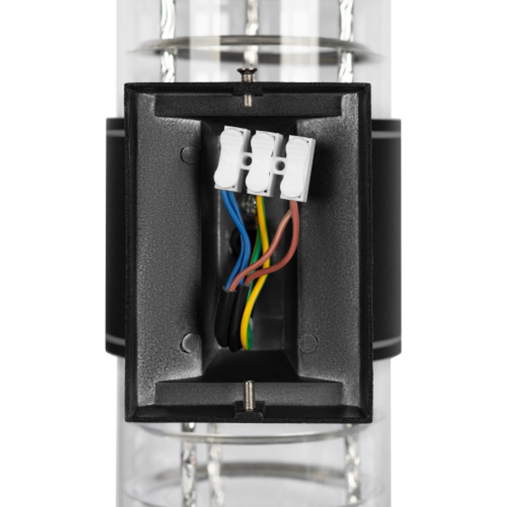 Светильник уличный настенный ЭРА «Асия» GBW-108-BL-0320 230В 2хЕ27 IP54 вверх/вниз черный | Садово-парковые светильники