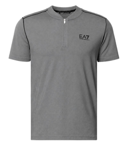 Теннисное поло EA7 Jersey - smoked pearl