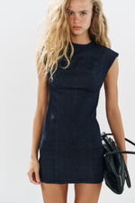 ДЖИНСОВОЕ ПЛАТЬЕ TRF С ПОДПЛЕЧНИКАМИ — ZARA