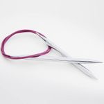 Спицы круговые Knit Pro Nova Metal 5 мм / 25 см, никелированная латунь, серебристый, 10981