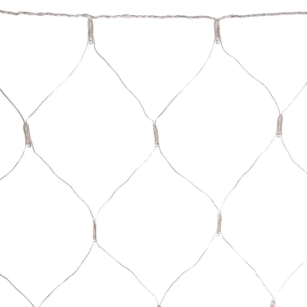Гирлянда для улицы СЕТКА «Мерцание» ш2,0* в1,5 м 192 ламп LED, прозр.пров,1 реж.,IP-54, Белый (возможность соединения)