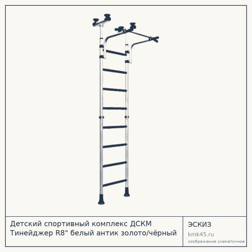 Детский спортивный комплекс ДСКМ Тинейджер R8" белый антик золото/чёрный — от 4 100 ₽