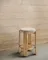 Барный табурет Granite из бежевой синели и массива ясеня с натуральной отделкой