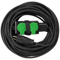Удлинитель силовой ЭРА GREEN LINE UDL-KG-2x2,5m-20m-IP44 с крышками 4 розетки 20м КГ 2x2.5мм2 IP44 | Электротовары