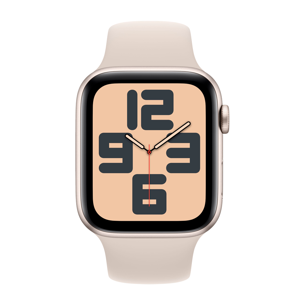 Умные часы Apple Watch SE 2 (2024) GPS, 44mm, Starlight Aluminium Case with Sport Band S/M, Starlight (Сияющая звезда)