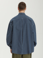 Мужская Рубашка Pleated Chambray