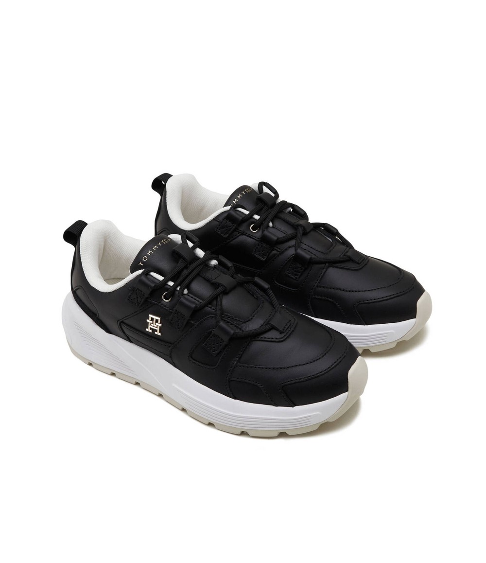 Кожаные кроссовки Tommy Hilfiger - черный(FW0FW07340)