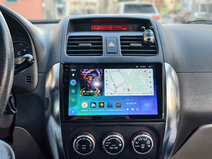 Магнитола для Suzuki SX4 1 2006-2014 - FarCar S500-TS10 монитор 9.5" QLED на Android 14, Быстрая, CarPlay, 4G SIM-слот