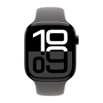 Умные часы Apple Watch Series 10 GPS, 46mm, Jet Black Aluminium Case with Sport Band M/L, Stone Gray (Черный)