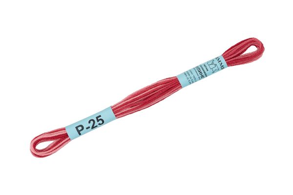 Мулине Gamma меланж, цв.Р-25 т.красный-розовый, 12 мотков по 8 метров