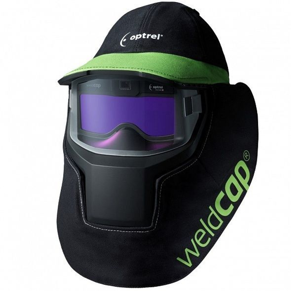 Маска сварочная -кепка weldcap - black/green, variable shade 3/9-12