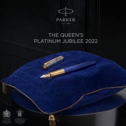 Перьевая ручка &laquo;Parker Sonnet QUEEN’S &laquo;Platinum jubilee 2022 18K&raquo;, цвет чернил black и Blue, перо: F (тонкое), в подарочной упаковке