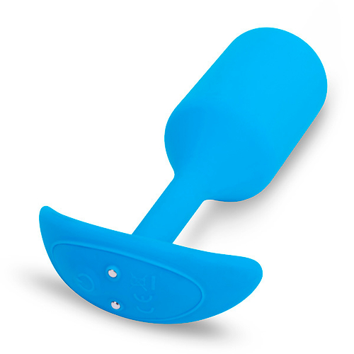 Голубая пробка для ношения с вибрацией 14см b-Vibe Vibrating Snug Plug 3 BV-035-BLU
