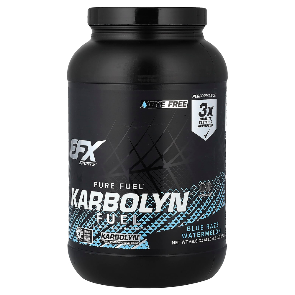 EFX Sports, Pure Fuel, Karbolyn Fuel®, арбуз с голубой краской, 1950 г (4 фунта 4,8 унции)