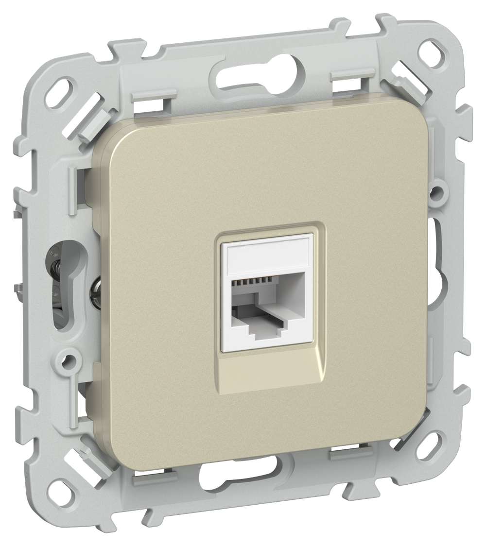 FLITE Розетка компьютерная RJ45 категория 5Е UTP РК5е-1-0-ФлШ шампань IEK