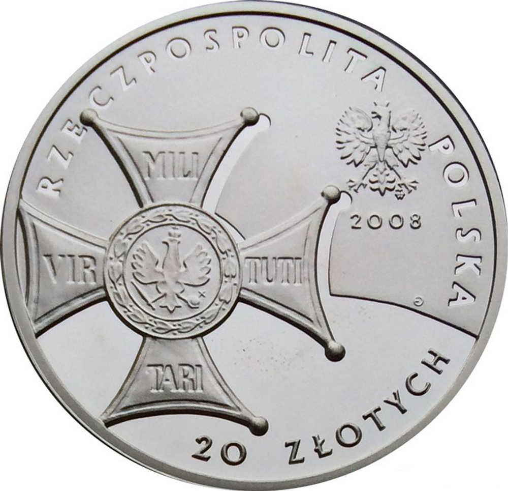 20 злотых. 90-летие восстановления независимости. 2008 год. Польша.