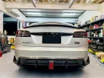Карбоновый обвес для Tesla Model S Refresh 2021+ Тесла С диффузор губа переднего бампера боковые юбки