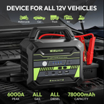 Пусковое устройство бустер YESPER 78000 mAh 6000А 12В Model: Monster Stat-P4
