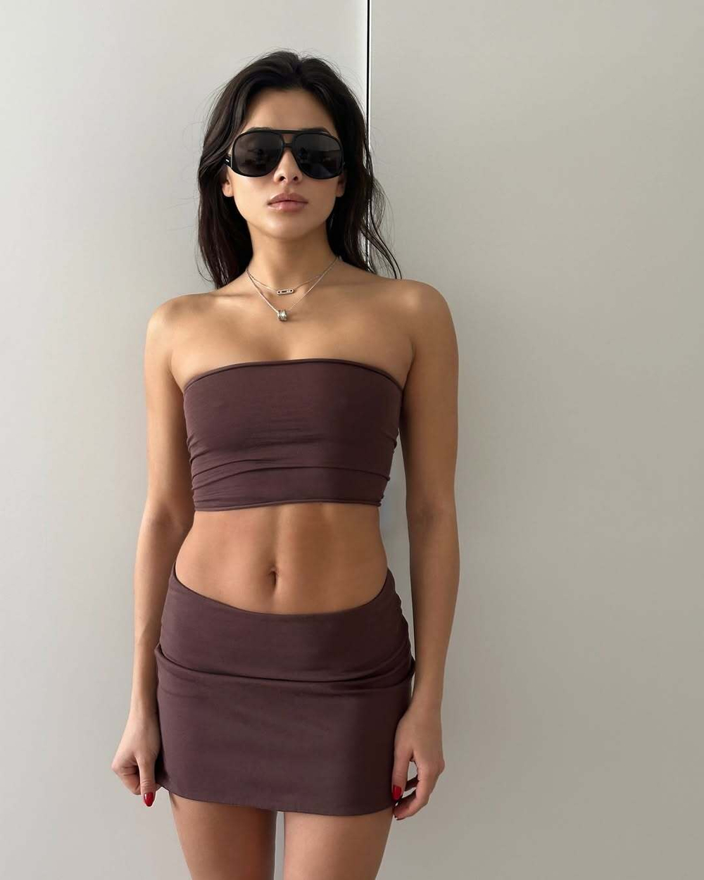 chocolate mini skirt