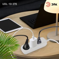 Удлинитель электрический ЭРА UDL-10-370 Greenline 3 розетки без заземления 7м ПВС 2x1мм2 | Электротовары
