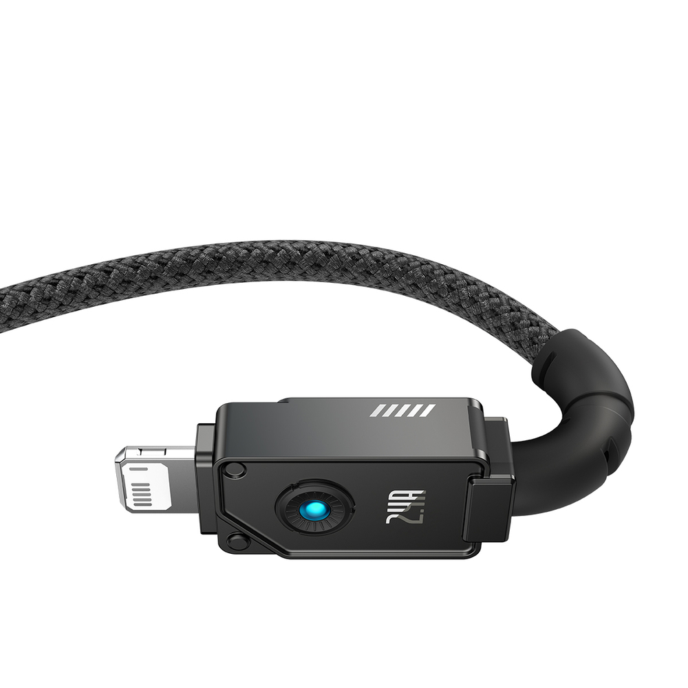 USB-A - Lightning Кабель Baseus Unbreakable Charging+Data 2.4A 1m - Cluster Black
