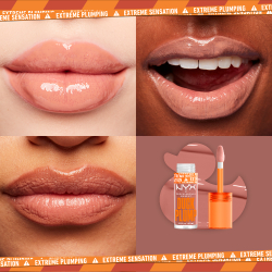 NYX Professional Makeup Duck Plump - Блеск для губ с эффектом увеличения оттенок 02 Banging Bare, 7 ml