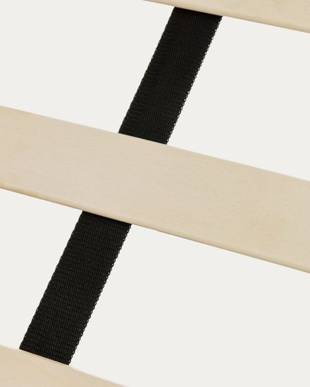 Nahiri La Forma Мягкая серая кровать для матраса размером 150 x 200 см