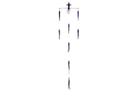 Оснастка для тунца/лакедры HIGASHI 18 Right Direction Flock fish 9 Squid #Purple/Black