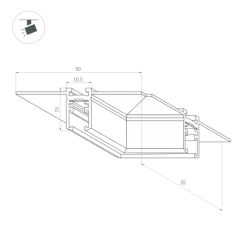 Коннектор угловой MAG-MICROCOSM-CON-FDW-L90 (BK) (Arlight, IP20 Металл, 3 года) 043055