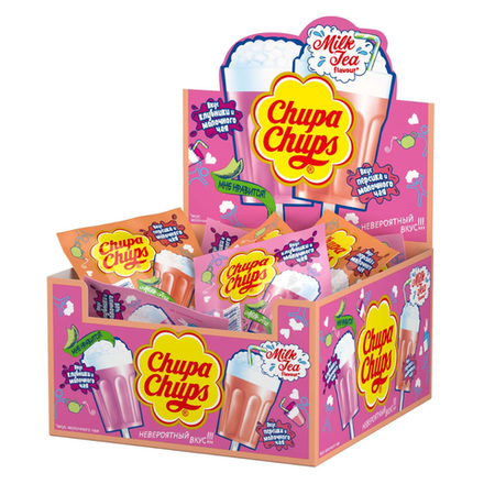 Карамель Chupa Chups со вкусом клубники с кислой пудрой 9 гр