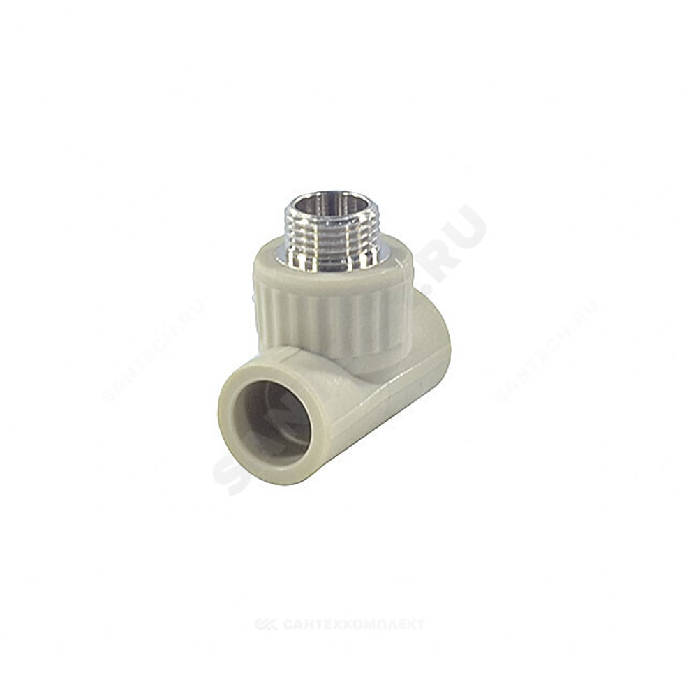 Тройник PP-R комбинированный серый Дн 20х1/2" НР VALFEX 10128020Г