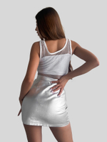 Юбка Yu Ze Fashion 2019242 однотонная с блестящим напылением купить