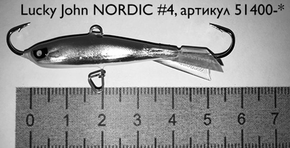Балансир LUCKY JOHN Nordic 4 (+тройник), 40 мм, цвет 301RT