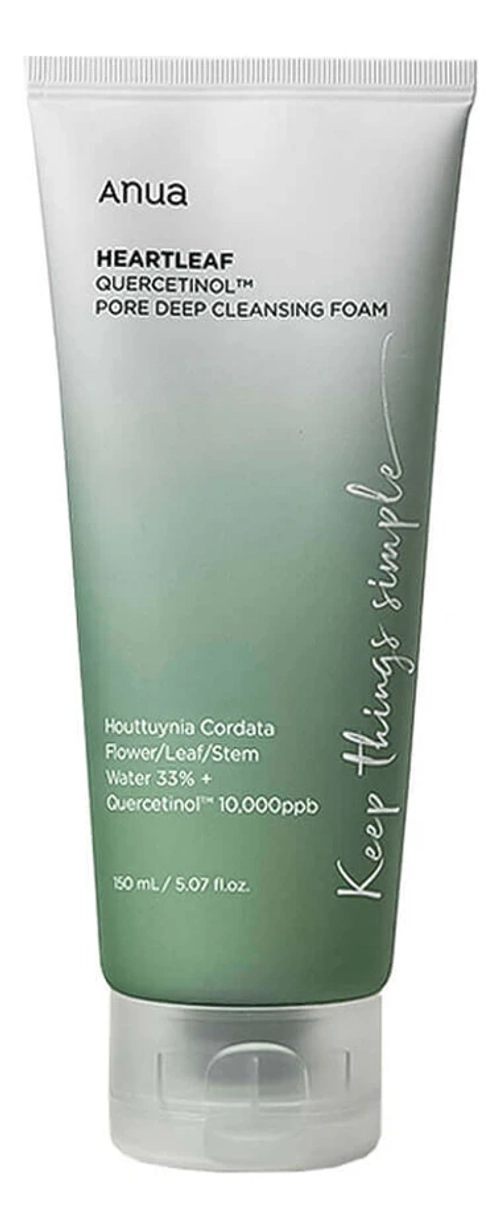 ANUA Пенка-скраб с кверцетинолом для очищения порHeartleaf Quercetinol Pore Deep Cleansing Foam, 150мл
