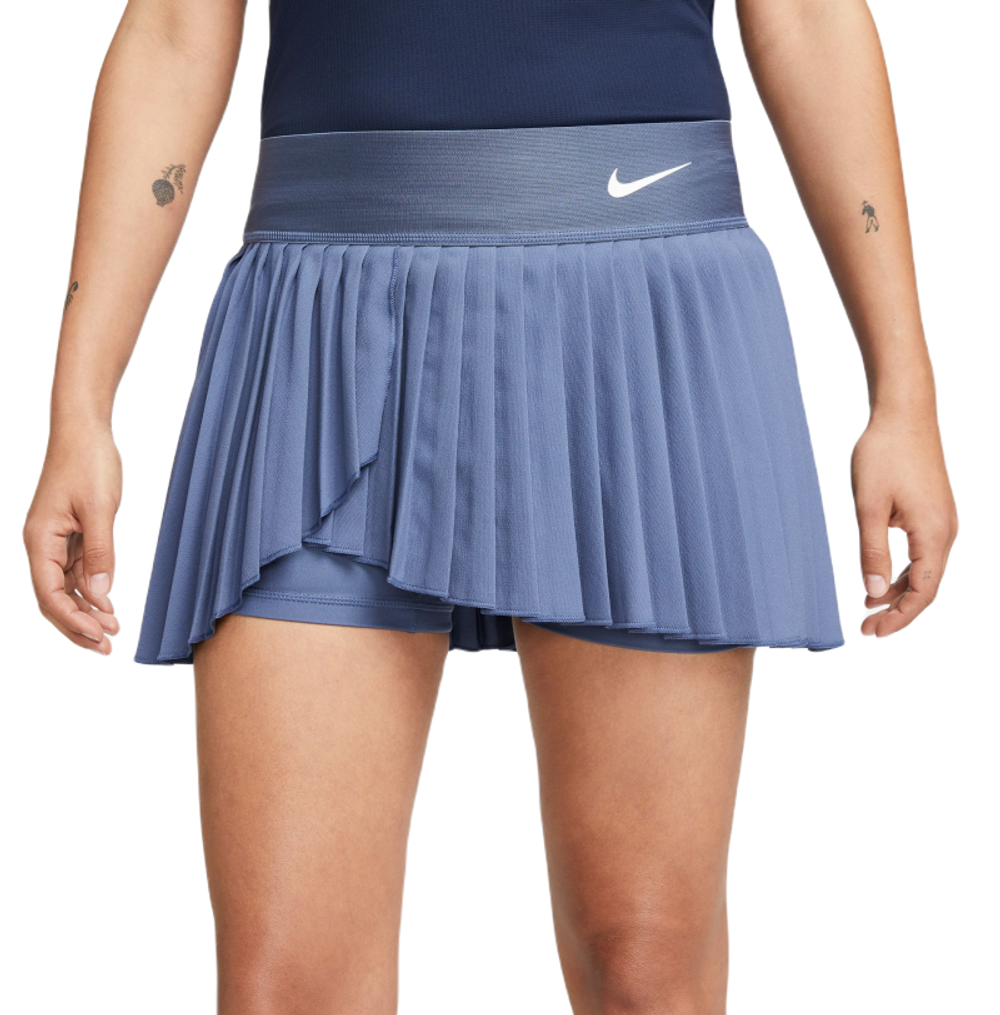 Теннисная юбка Nike Court Dri-Fit Advantage Pleated Tennis Skirt - небесный