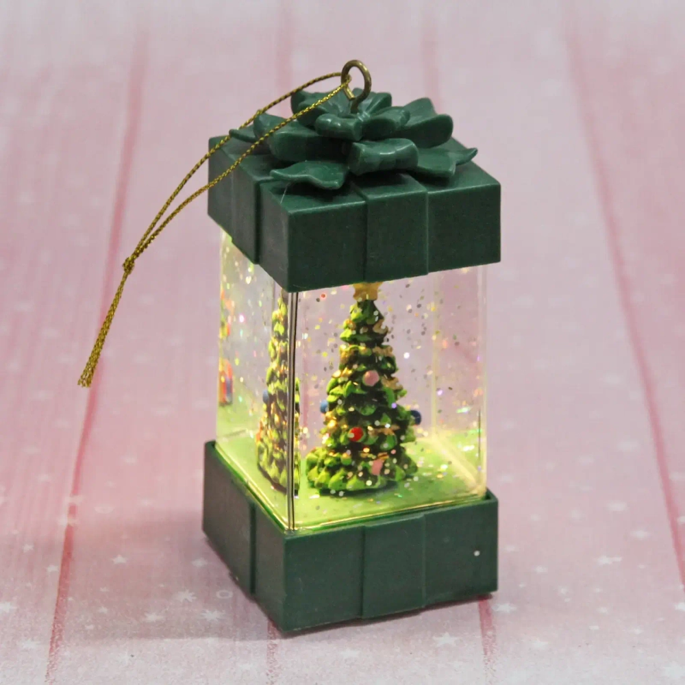 Сувенир с подсветкой Christmas «Подарок - Сказочная ёлочка» 5,5х11,5 см, зеленый