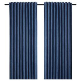 Комплект штор IKEA LAGEROLVON (ЛАГЕРОЛЬВОН), Синий, 145х250 см, 2 шт