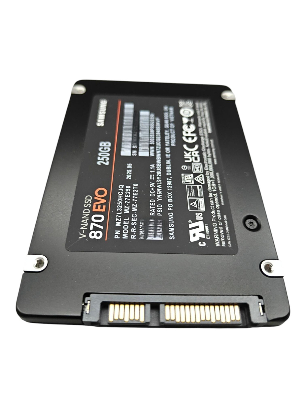 Samsung 870 EVO 250 ГБ Внутренний SSD-диск 2.5" SATA (MZ-77E250BW)