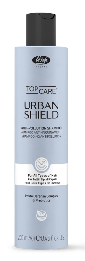 Шампунь против загрязнений для всех типов волос - Lisap Urban Shield Anti-Pollution Shampoo 250 мл