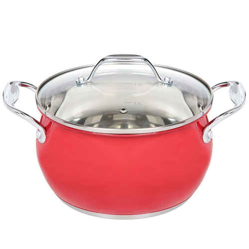 Кастрюля нерж, 3.6 л, с крыш, Daniks, Валетта, QS-2-20/GS-01616-20CA, индукц