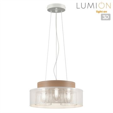 Подвесной светильник 3*E27 6599/3C белый/бежевый MODERNI Basalto Lumion