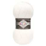 Пряжа Alize (Ализе) Superlana Midi / уп.5 мот. по 100 г, 170м, 055 белый A
