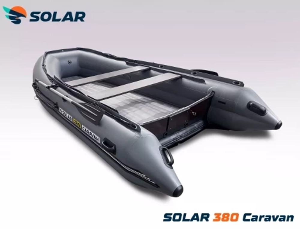 Лодка надувная моторная solar-380 caravan к