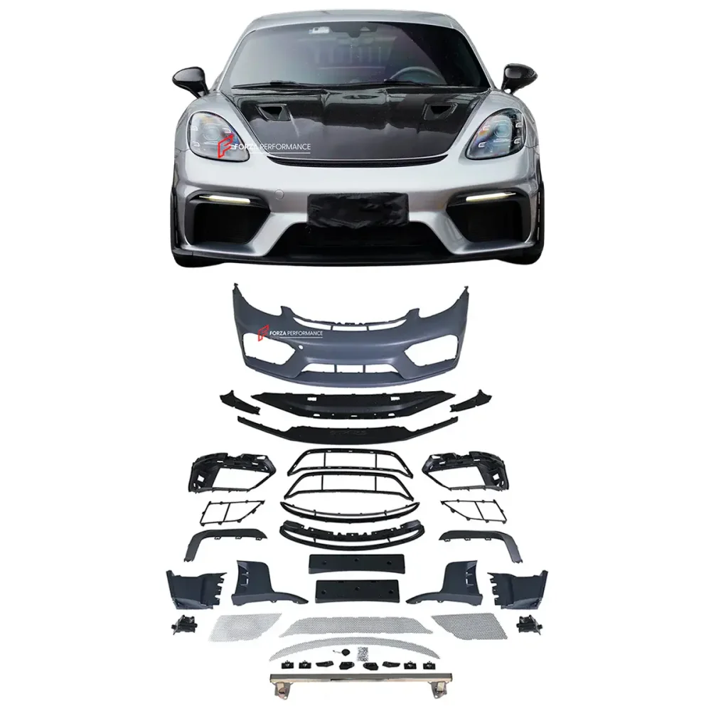 Передний бампер с губой в стиле GT4RS для Porsche 718 982 2016+ Порше