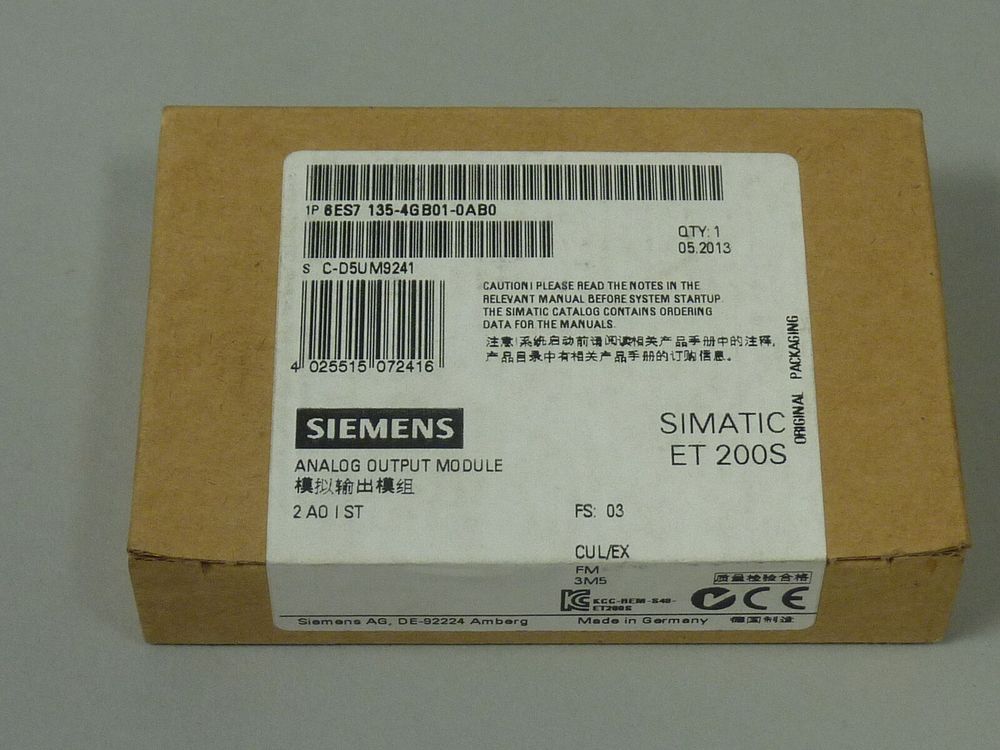 Новый SIEMENS 6ES7135-4GB01-0AB0 Новый SIEMENS 6ES7135-4GB01-0AB0