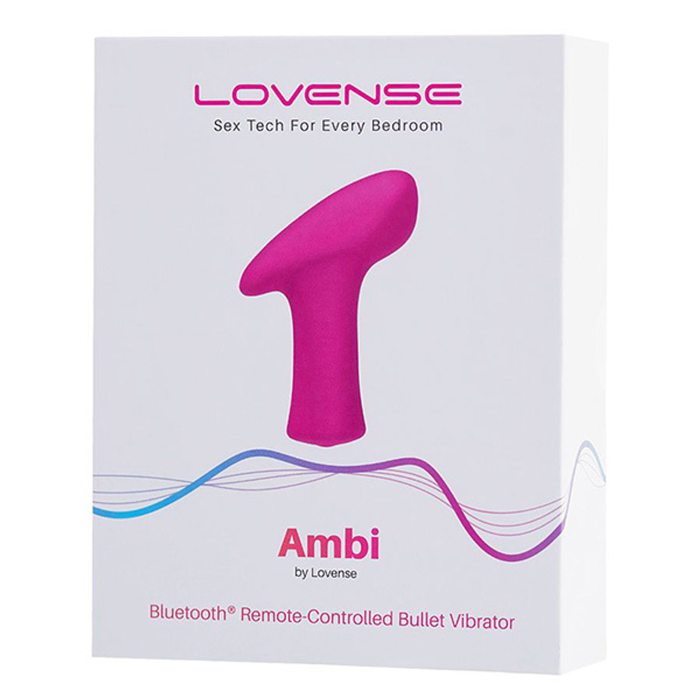 Розовая силиконовая вибропуля 8,6см с управлением через приложение Lovense Ambi Smart Dual-Motor Clitoral Vibrator Pink LE-05