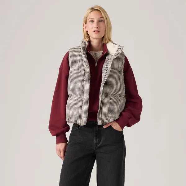 Жилет утепленный женский LEVI'S TATE BUBBLE PUFFER VEST YOLI GINGHAM PLA